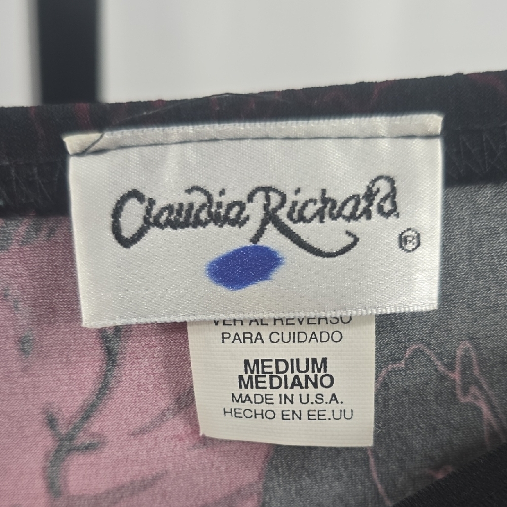 Claudia Richard Pink and Black Ruffled Pencil Skirt - Picture 3 of 6